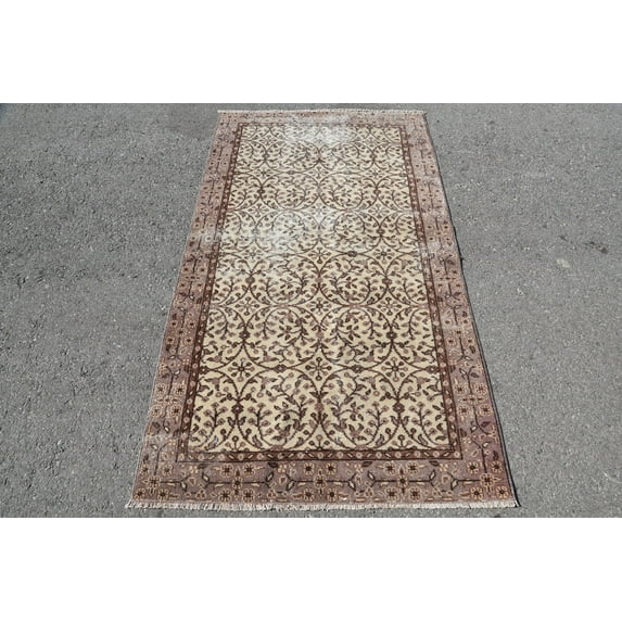 Colorful Rug, Bedroom Rug, Turkish Rugs, 3.6x6.3 ft Accent Rug, Vintage Rug