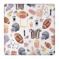 thumbnail image 1 of Colorful Rugby Game Items Pattern Square Fitted Tablecloth with Elastic Edge,Square Table Cover,Washable Elastic Table Cover for Home Kitchen Party Decor 36"x36", 1 of 6