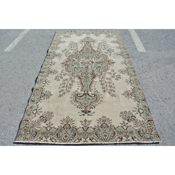 Colorful Rugs, Cool Rug, Turkish Rug, Vintage Rug, 4.9x8.7 ft Large Rug