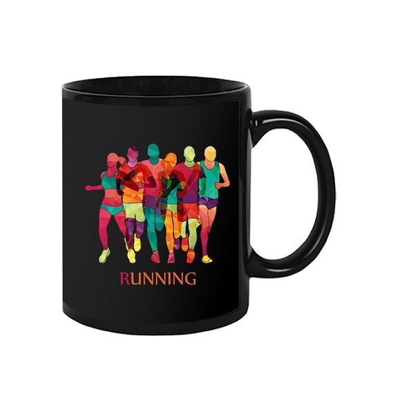 Colorful Runner Silhouettes . Mug Unisex's -Image by Shutterstock