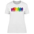 thumbnail image 1 of Colorful Running People T-Shirt Women -Image by Shutterstock, Female XX-Large, 1 of 2