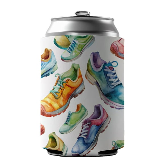 Colorful Running Shoes Runners Drink Beer Soda Insulated Sleeve Holder Can Cooler Hugger
