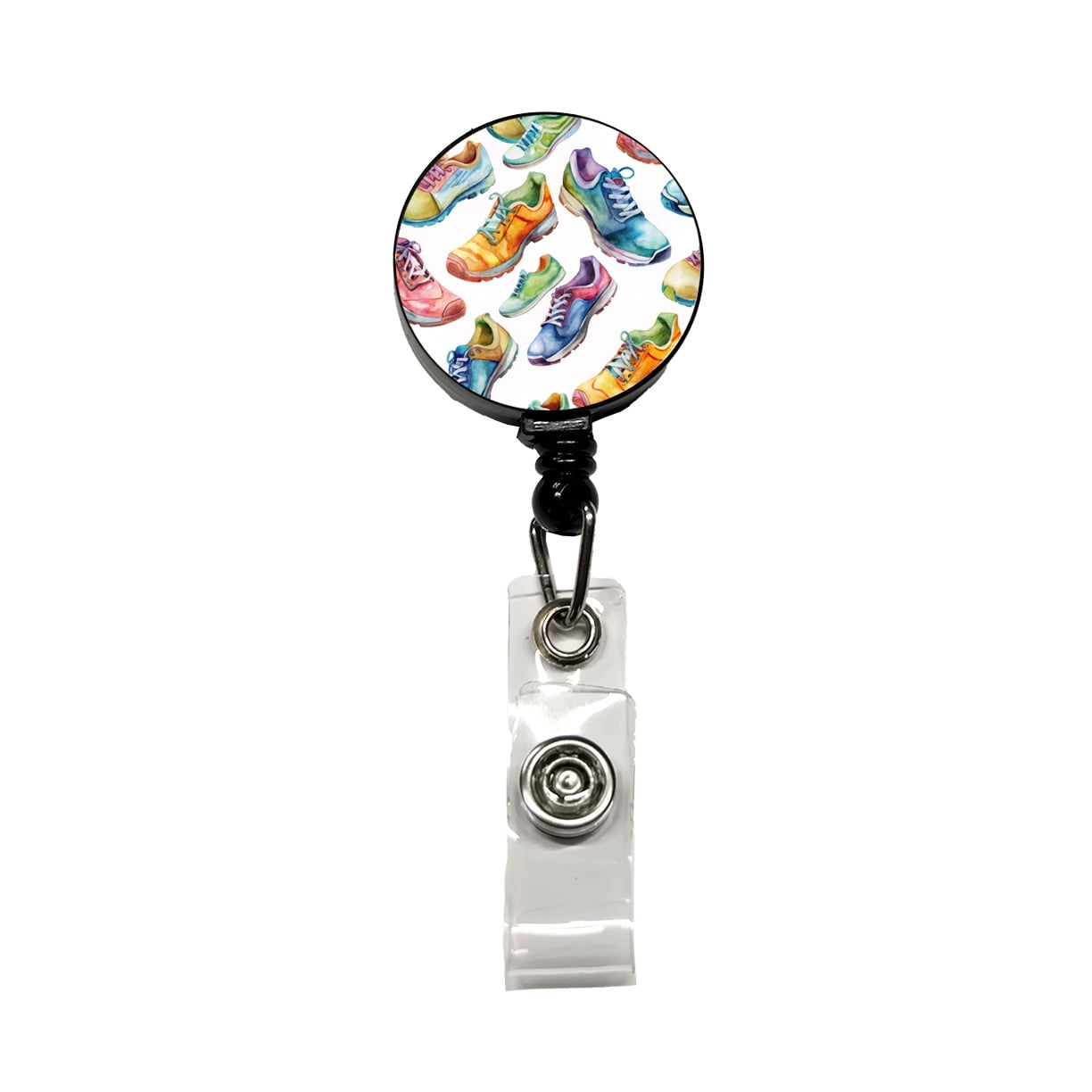 Colorful Running Shoes Runners Retractable Reel ID Badge Key Card Name ...