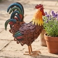 thumbnail image 1 of Colorful Rustic Metal Rooster Statue 16.14 Inch Freestanding Farmhouse Yard Art Weather Resistant Outdoor Garden Decor for Lawn Patio Porch, 1 of 7