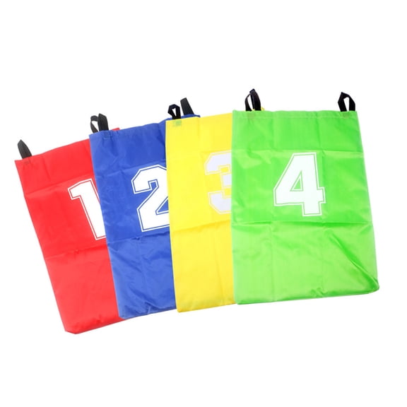 Colorful Sacks Race Set Of 4 For Kids Parties Outdoor Game Polyester Hopping Bags