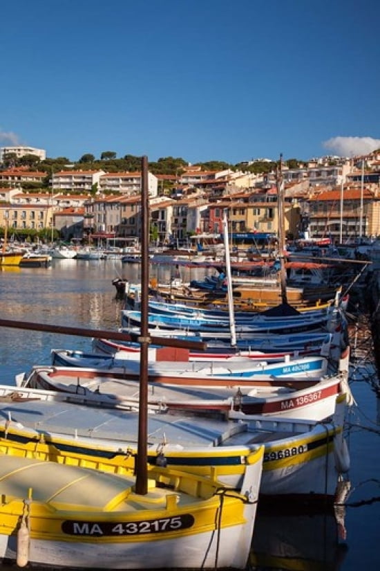 Colorful Sailboats in Provence France Canvas Art - Brian Jannsen DanitaDelimont (24 x 36)