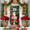 thumbnail image 1 of Colorful Santa Claus Patterned Door Decor 35″×71″ for Indoor Outdoor Christmas Celebration, Holiday Party Background and Seasonal Home Decor C, 1 of 6