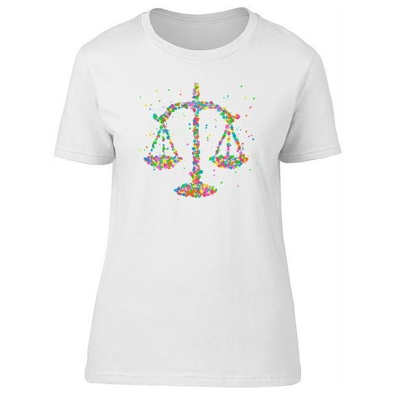 Colorful Scales Of Justice T-Shirt Women -Image by Shutterstock, Female Medium