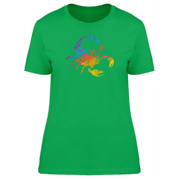 Colorful Scorpion Creative Icon T-Shirt Women -Image by Shutterstock, Female Large