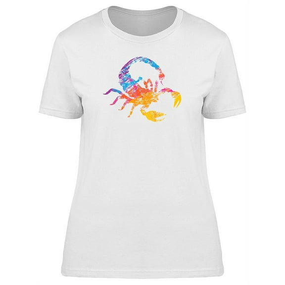 Colorful Scorpion Creative Icon T-Shirt Women -Image by Shutterstock, Female x-Large