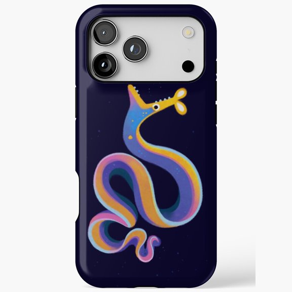 Colorful Sea Serpent Dragon for iPhone Case 11 through 17 Pro Max