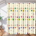 thumbnail image 1 of Colorful Seamless Shower Curtain Fabric Shower Curtain Set with 12 Hooks Waterproof 72 * 72 Inches for Bathroom Beach Caravan Hotel, 1 of 5