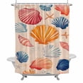 thumbnail image 1 of Colorful Seashell Bathroom Shower Curtain, Retro Summer Waterproof Washable Soft Bath Curtain for Bathtub Decor with 12 Hooks&Grommet, 60x72 Inch, 1 of 9