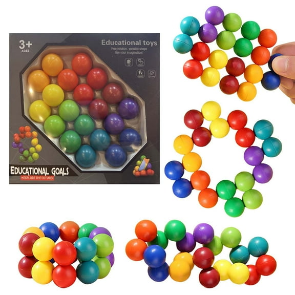 Colorful Sensory Stress Balls - Tactile Fidget Toys for Relaxation & Fine Motor Skills Development - ABS Material Educational Puzzle for Office & Home