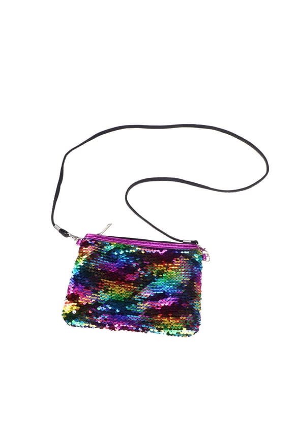 Colorful Sequin Shoulder Pouch Detachable Belt Envelope Bag Fashion Woman Sequin Bag Portable Outdoor Purse Shoulder Bag