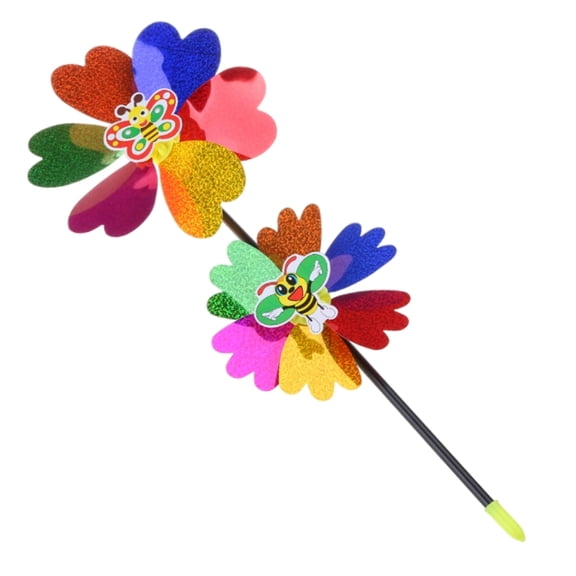 Colorful Sequins Windmill Wind Spinner Home Garden Yard Decoration Kids Toy