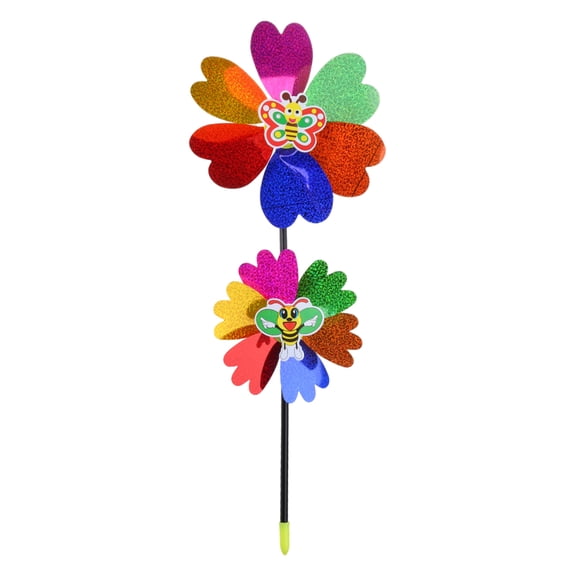 Colorful Sequins Windmill Wind Spinner Home Garden Yard Decoration Kids Toy