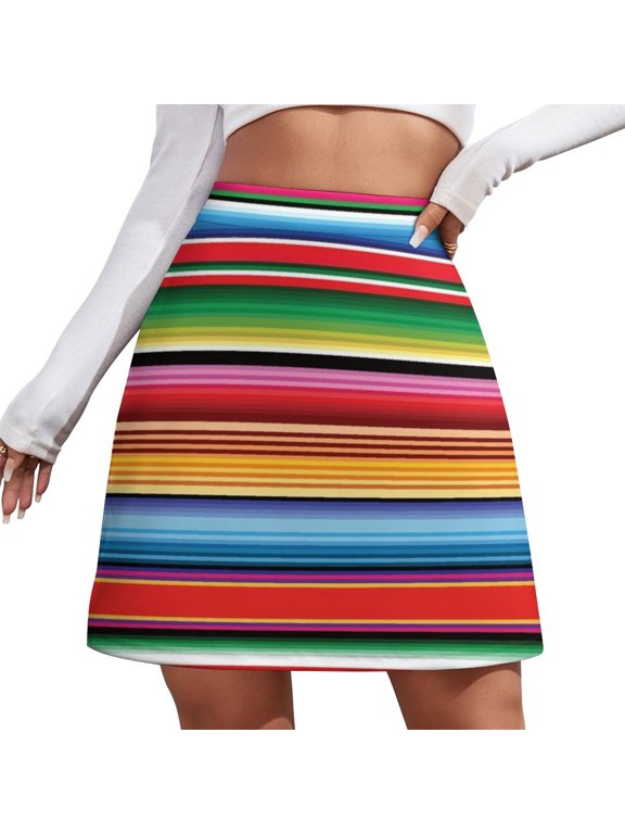 Colorful Serape Southwestern Pattern Mini Skirt short skirt for women korean style clothes outfit korean style