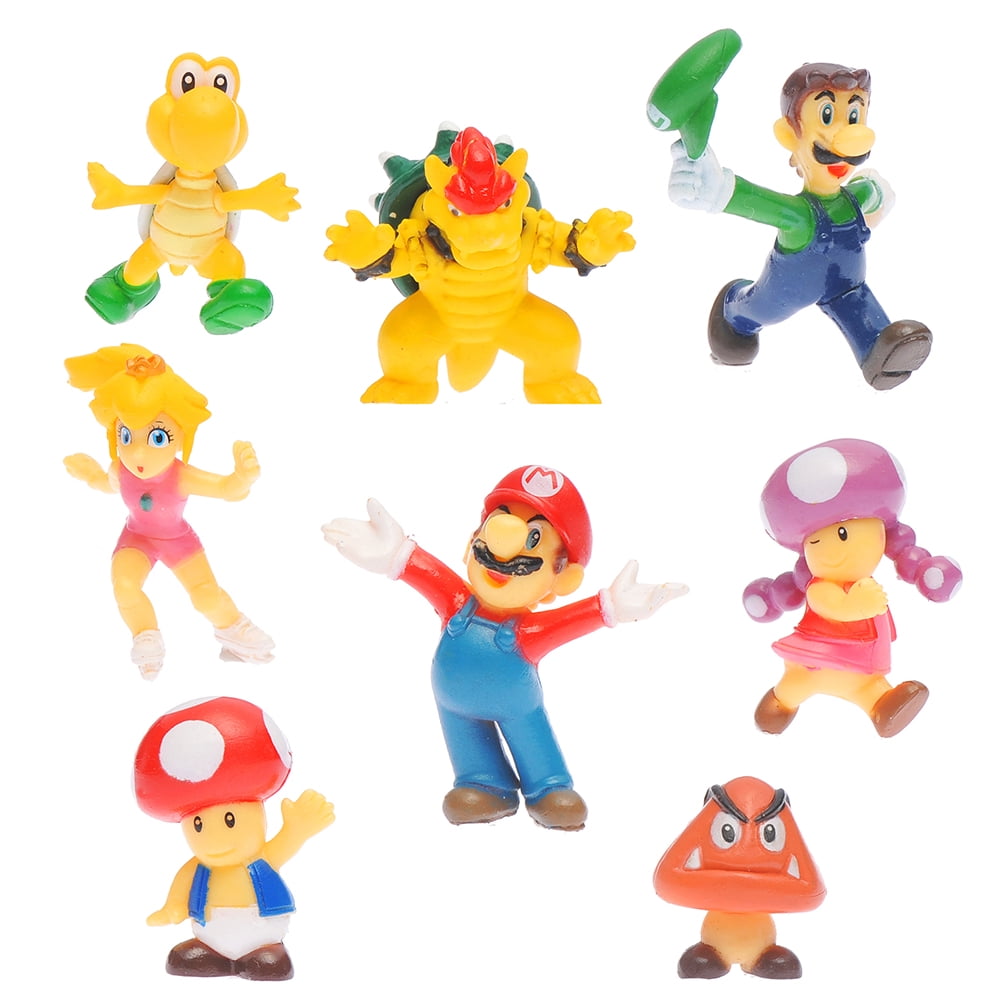 SUPER MARIO Bros Gummi-Schlüsselanhänger – Doppelseitige Figur, Ca. 8 Cm Hoch, Aus Gummi, Ideal Für Mario-Fans