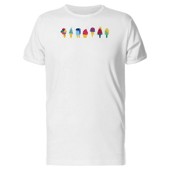 Colorful Set Of Ice Cream T-Shirt Men -Image by Shutterstock, Male XX-Large