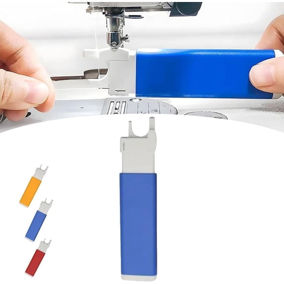 Colorful Sewing Machine Threading Tool - Easy Needle Inserter Aid for Everyday Clothing Repairs, Universal Craft Quilting Gadget AccessoriesClosed-eye needle threading device1pcs-blue