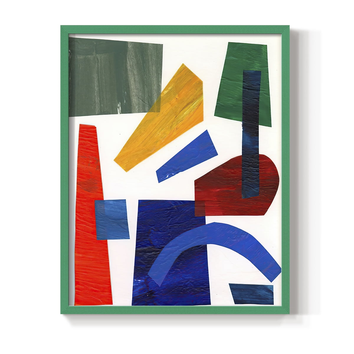 Colorful Shapes I in Paper Solid Wood 11 x 14 Framed Print