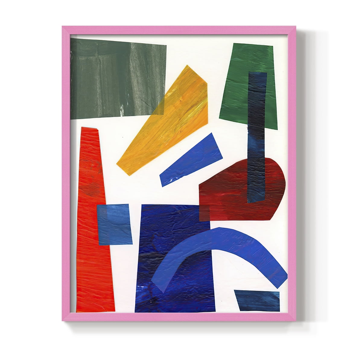 Colorful Shapes I in Paper Solid Wood 8 x 10 Framed Print