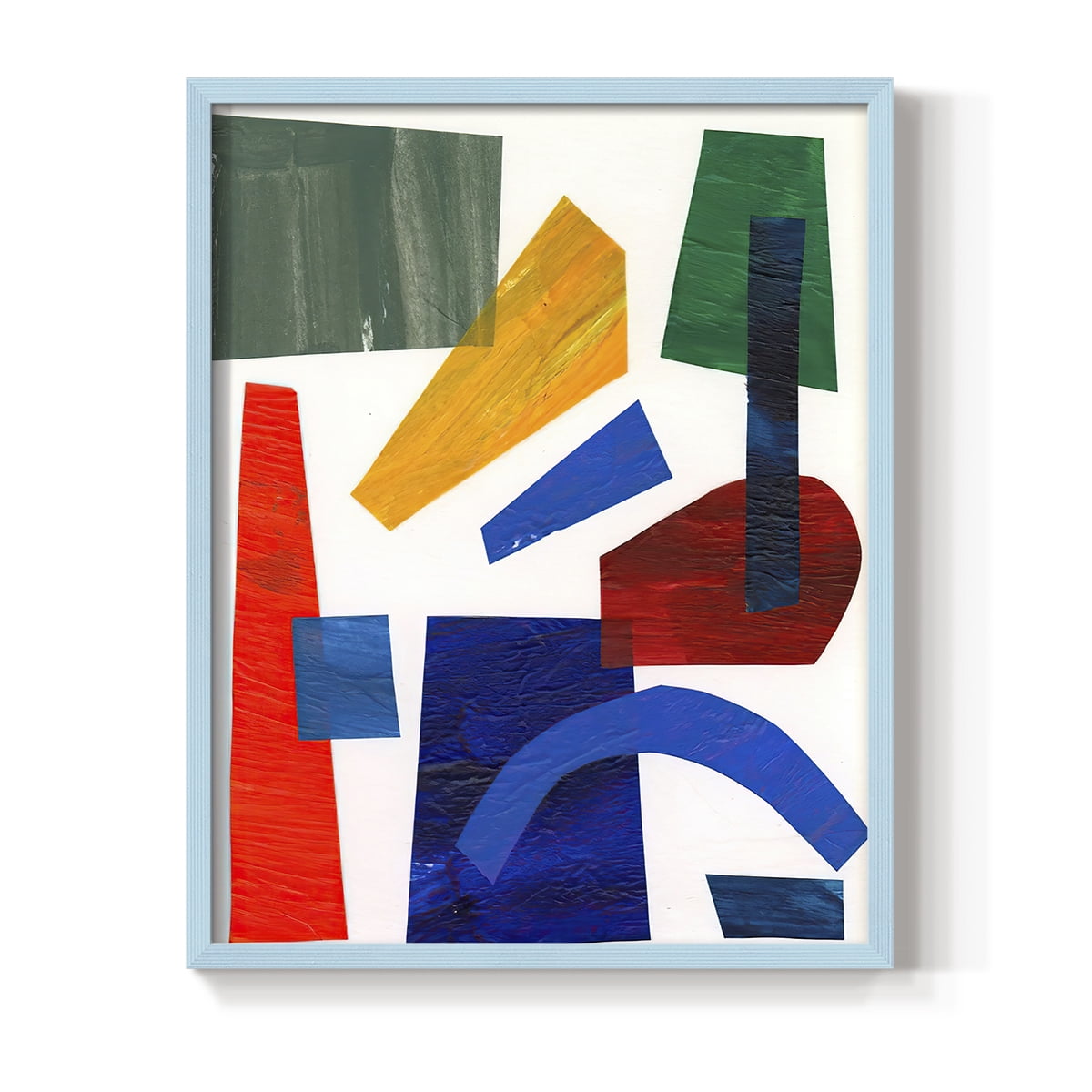 Colorful Shapes I in Paper Solid Wood 8 x 10 Framed Print