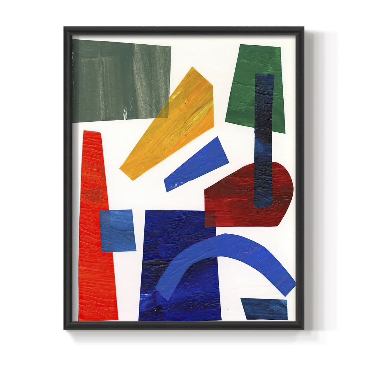 Colorful Shapes I in Paper Solid Wood 8 x 10 Framed Print