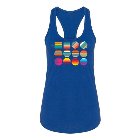 Colorful Shapes Racerback Tank Women -Smartprints Designs, Female x-Small