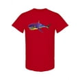 thumbnail image 1 of Colorful Shark Pop Art T-Shirt Men -Image by Shutterstock, Male 3X-Large, 1 of 2