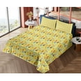 thumbnail image 1 of Ambesonne Colorful Fitted & Top Sheet Set with Shams, Yellow Kitchenware, Multicolor, 1 of 5