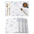 thumbnail image 1 of Colorful Shell Coastal Placemats Set of 8, Nautical Summer Beach Ocean Sea Placemats for Dining Table, Place Mats for Kitchen Tabletop, Waterproof Wipeable Dining Table Mats Set, 1 of 9