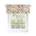 thumbnail image 1 of Colorful Shell Curtain Valances for Windows, Beige Burlap Summer Beach Coastal Kitchen Valance Window Treatment, Light Filtering Block Curtains for Bathroom/Bedroom/Living Room 42'' x 18'', 1 of 9