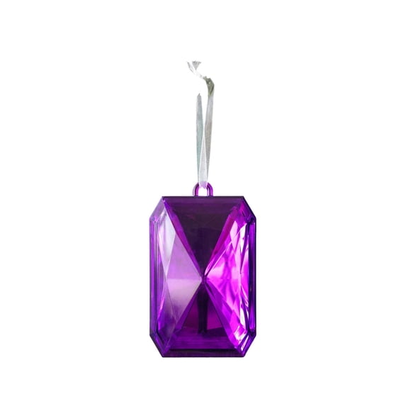 Colorful Shimmering Gemstone Jewel Ornaments, 4.53x2.76x1.57 inch Acrylic Pendants for Tree & Valentine's Day Decor, Holiday Gift Set