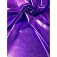 thumbnail image 1 of Colorful Shiny All Over Foil on Stretch Lightweight Knit Jersey Polyester Spandex Fabric (Purple), 1 of 2