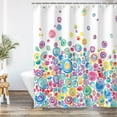 thumbnail image 1 of Colorful Shower Curtain, Kids Shower Curtain Rainbow Shower Curtain Hooks, Waterproof Funny Shower Curtains for Bathroom, Cute Red Polka Dot Circle Kids Bathroom Decor, 72Wx72H Inch, 1 of 6