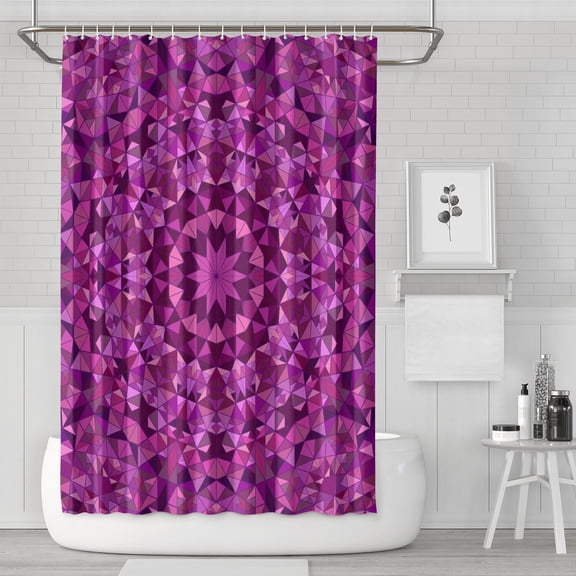 Colorful Shower Curtain Waterproof Bathroom Drape 72x72 Inch Psychedelic Trippy Geometric Meditation Spiritual Zen Energy Floral Indian Pattern Machine Washable