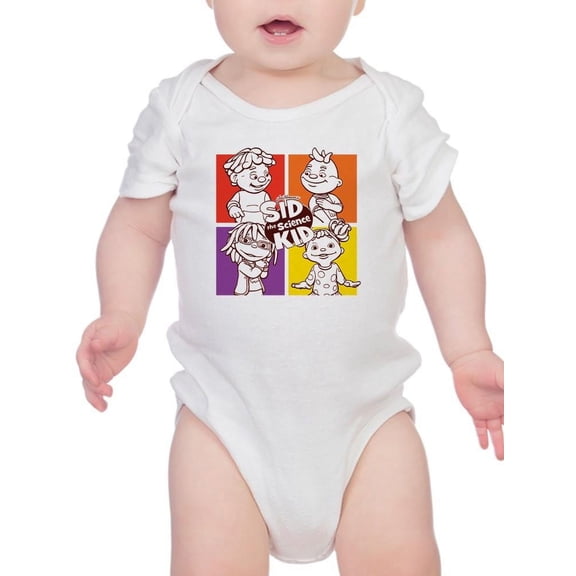 Colorful Sid the Science Kid Character Graphic Baby's Bodysuit