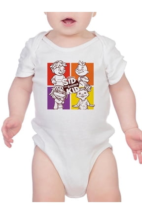 Colorful Sid the Science Kid Character Graphic Baby's Bodysuit