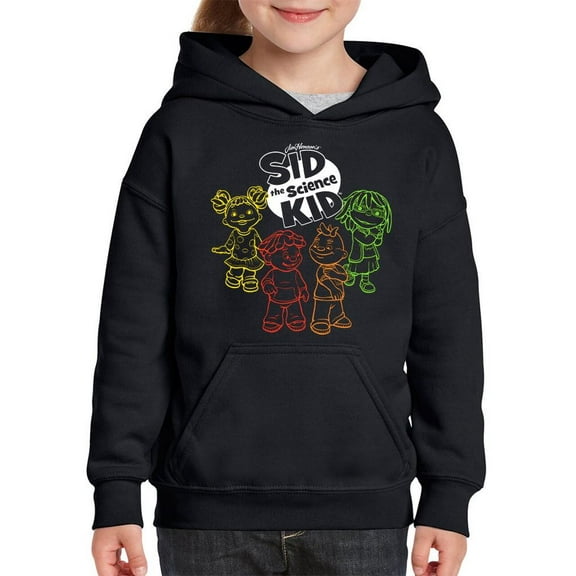 Colorful Sid the Science Kid - Themed Retro Neon Character Graphic Youth's Hoodie