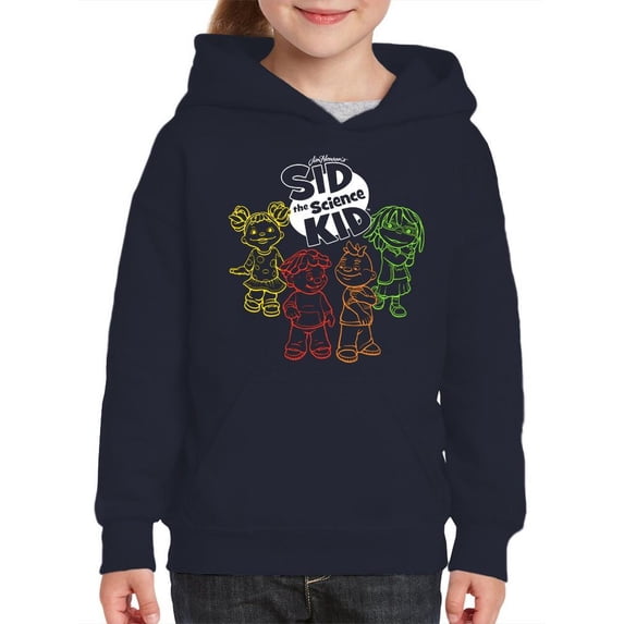 Colorful Sid the Science Kid - Themed Retro Neon Character Graphic Youth's Hoodie
