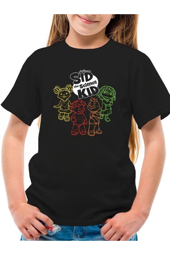 Colorful Sid the Science Kid - Themed Retro Neon Character Graphic Youth's T-shirt