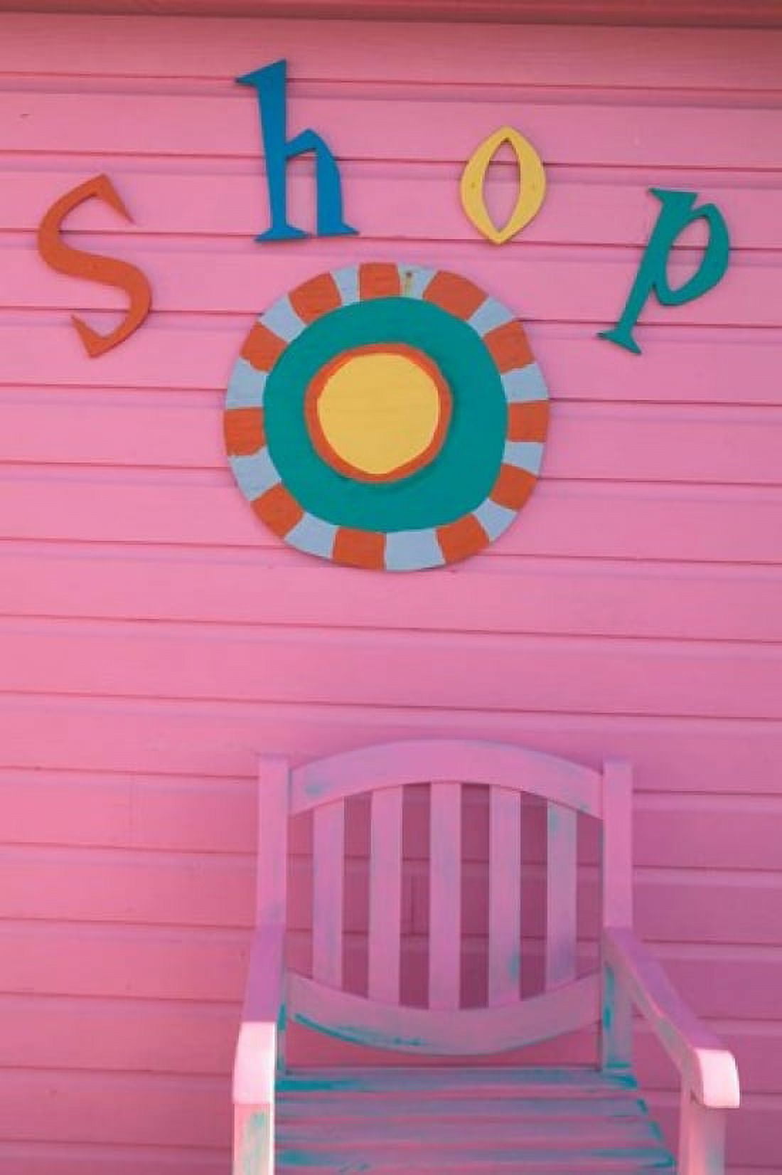 Colorful Sign at Compass Point Resort Gambier Bahamas Caribbean Canvas Art - Walter Bibikow DanitaDelimont (23 x 34)