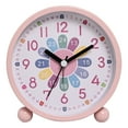thumbnail image 1 of Colorful Silent Analog Alarm Clock with Night Light, No Ticking Quartz Learning Clock for Bedroom, Easy Adjustable Alarm, Battery Powered Educational Timepiece, 1 of 8