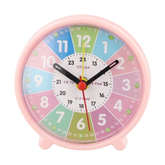 Colorful Silent Learning Clock for : Teach Time Easily & Distraction-Free!