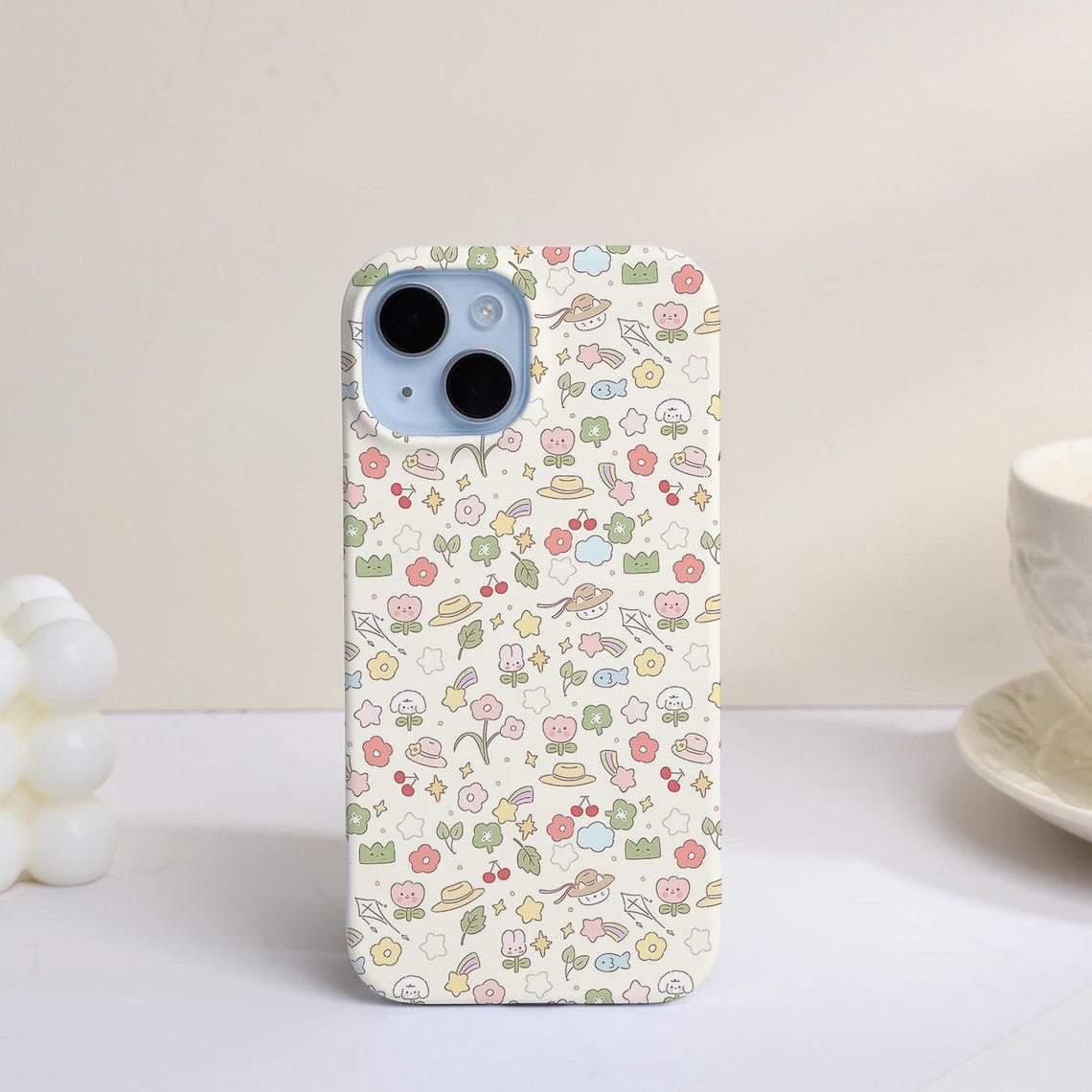Colorful Simple Flowers Cute Botanical Artistic Pattern Case with ...