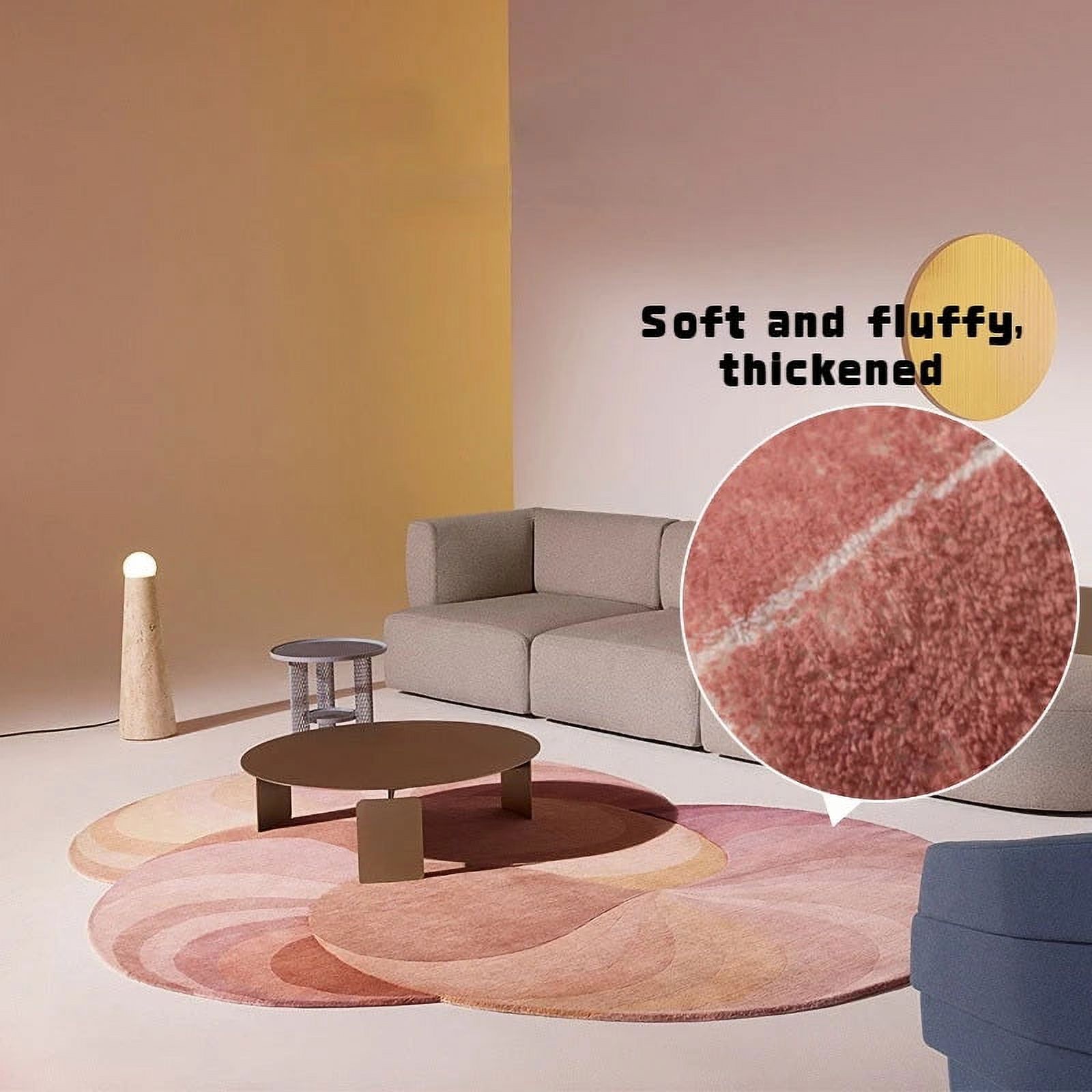 Colorful Simple Plush Carpet Living Room Decoration Bedroom Soft Fluffy
