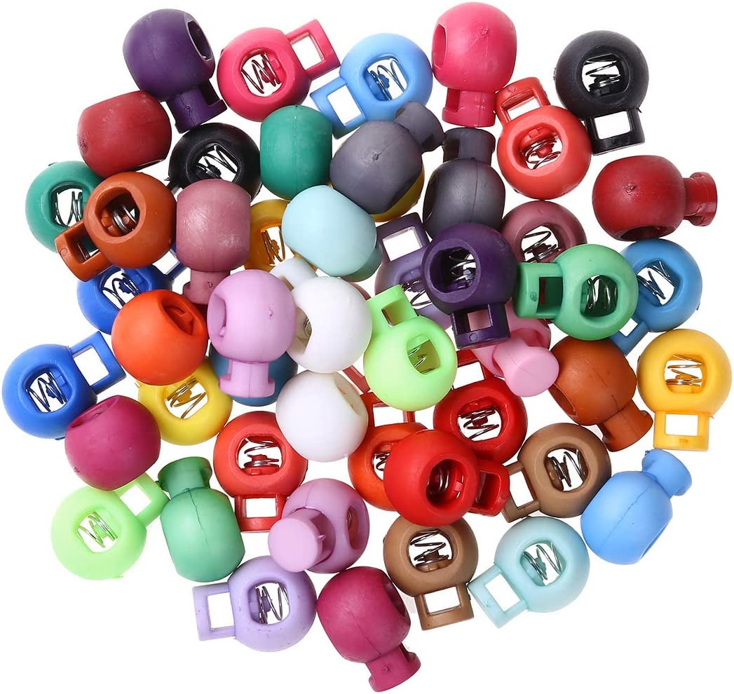 Colorful Single Hole Cord Lock Plastic Single Toggle Stopper Cord Rope