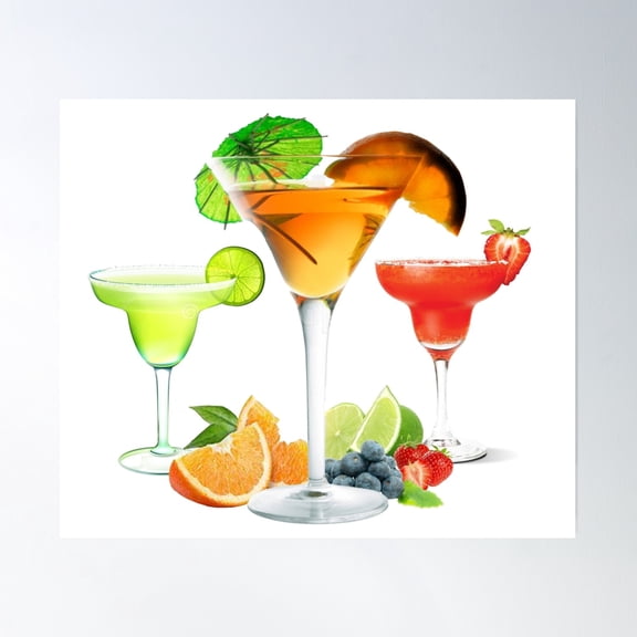 Colorful Sips Poster Wall Art, Modern Wall Decor, 12x18 UNFRAMED